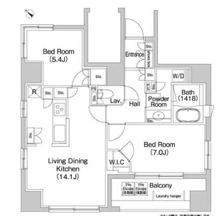 東京都文京区本駒込2【マンション】の間取り