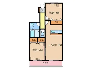 Confort M 和白東【1階】の間取り