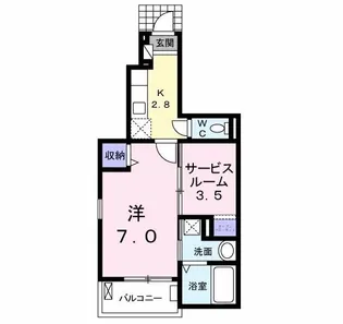 アンブラッセ II【1階】の間取り
