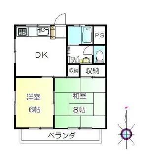 リバーランドハイツ【3階】の間取り