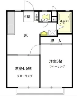コウエイアパート【2階】の間取り
