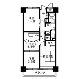 東急ドエルアルス久が原 B棟【6階】の間取り