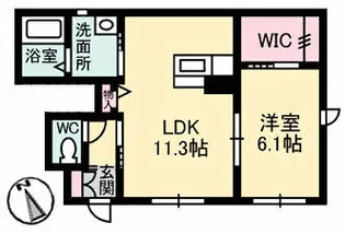 徳島県徳島市庄町4【アパート】の間取り