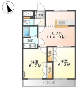 レガート【2階】の間取り