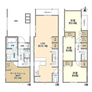 千葉県市川市相之川1【一戸建】の間取り