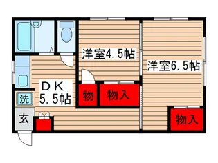 富岡マンション【3階】の間取り