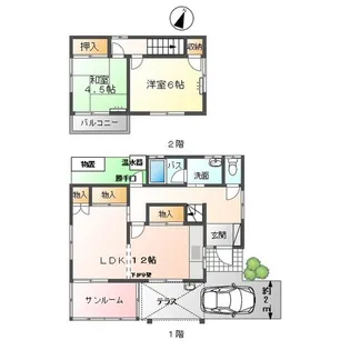 広島県広島市東区戸坂大上4【一戸建】の間取り