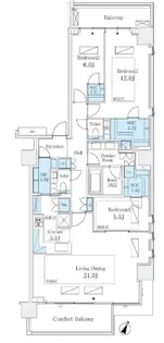 パークコート一番町【7階】の間取り