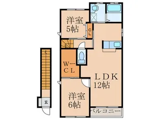 シャーメゾン石原【2階】の間取り