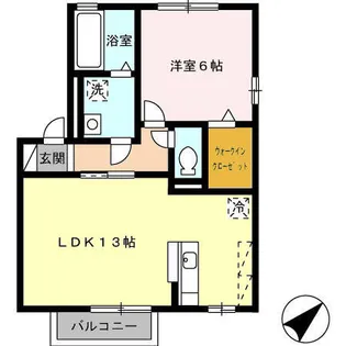 ジャルダン ポス A棟【2階】の間取り