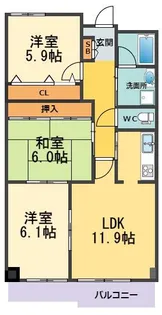 レジェンダリー小松【1階】の間取り