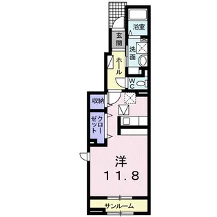 メゾン・サンT3【1階】の間取り