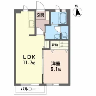 ヴェルジュ・K【1階】の間取り