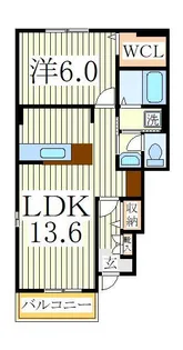 ボナポルタB【1階】の間取り
