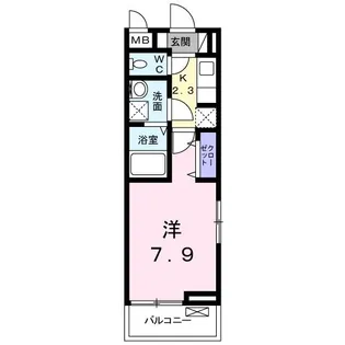 フォーチュン・テラス新喜多東【2階】の間取り