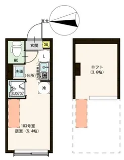 ハーモニーテラス中村南(ハーモニーテラスナカムラミナミ)【1階】の間取り
