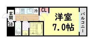 ルクレ新町レジデンス【2階】の間取り