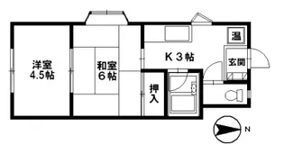 ロイヤルハイツ野々市【1階】の間取り