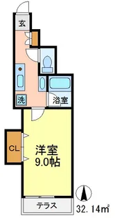 ユーケイハイムI【1階】の間取り