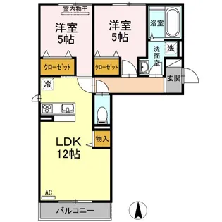 フルス吉備津【2階】の間取り