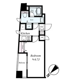 パレステュディオシンシア文京千石【5階】の間取り