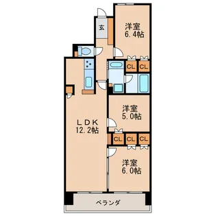 リエトコート丸の内【14階】の間取り