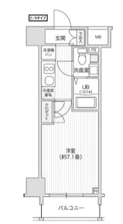 レジディア笹塚II【3階】の間取り
