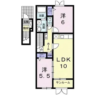 グラース シュクル【2階】の間取り