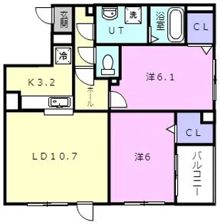 エスポワール【1階】の間取り
