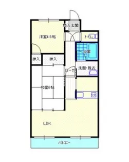 エステートピア浜【3階】の間取り