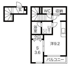 アイワテラス・アイワスクエア【2階】の間取り