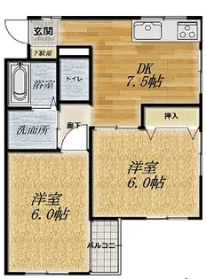 プランドール志木(令和5年10月内装フルリフォーム)【1階】の間取り