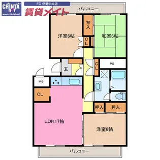 MESSAGE伊勢河崎【1階】の間取り