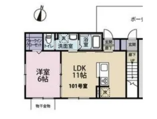 メザード【1階】の間取り