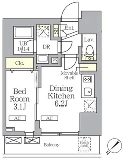 プライムガーデン大森【9階】の間取り