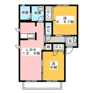 ウェストビレッヂ【2階】の間取り