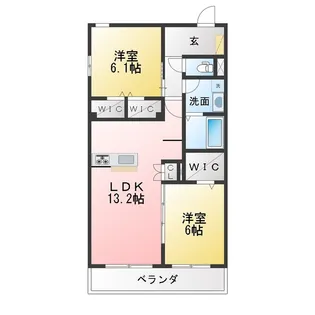 メゾンドゥラミティエ【1階】の間取り