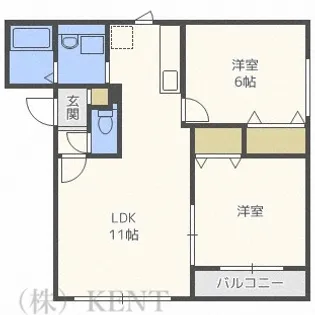 パークヒルズ西町【2階】の間取り