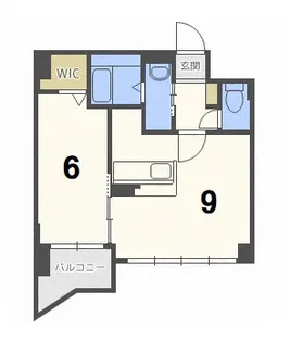 feuilles vertes AJ【8階】の間取り