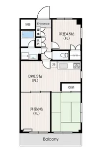 坂の上マンション【3階】の間取り