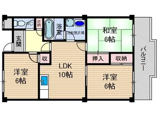 第3グリーンハイツ【3階】の間取り