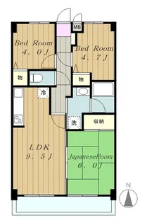 グランドール井上【3階】の間取り