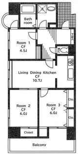 ラ・レーヌ日野【5階】の間取り