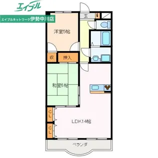 ルミエール三雲【4階】の間取り