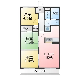 サンモールハイツII【2階】の間取り
