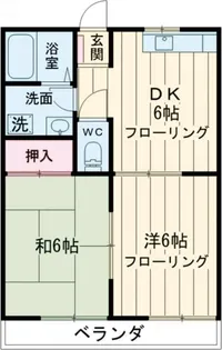 コーポ松本D【1階】の間取り