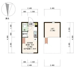 アーバンテラス西大井 階段下物置 ネットただ 100付【2階】の間取り