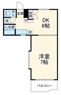 アップル第3マンション【5階】の間取り