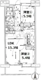 アクティ目黒駅前1号棟【6階】の間取り