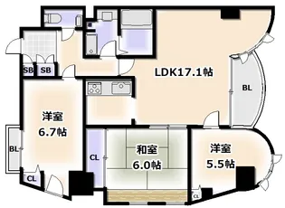 21コートマルナカ【14階】の間取り